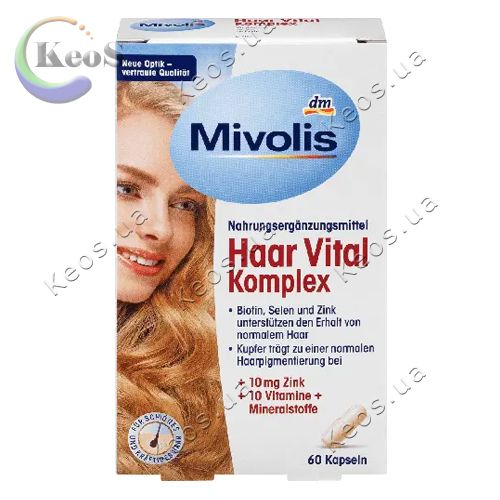Вітаміни для здоров'я волосся Mivolis Haar Vital Komplex 60 шт.