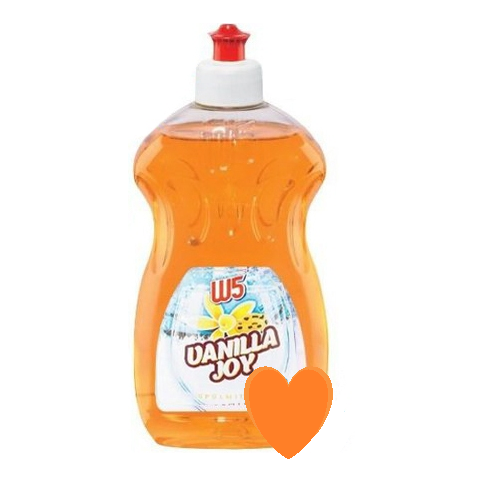 Гель для миття посуду W5 vanilla joy з ароматом ванілі 500 мл.