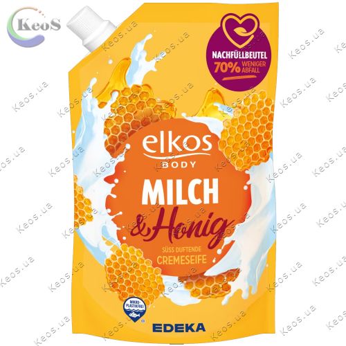 Гель-мило запаска Elkos Milch&Honig Мед-Молоко 750 мл.